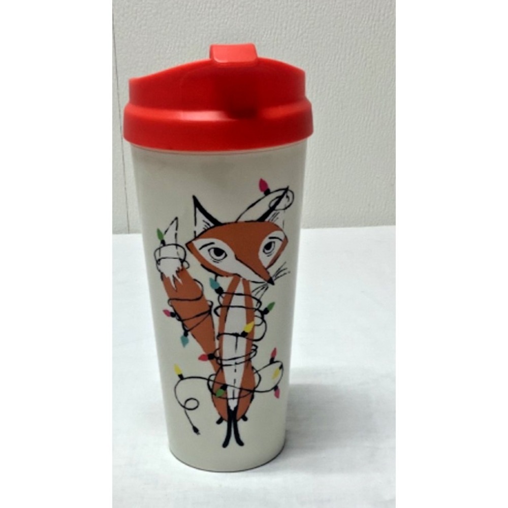 Kate Spade New York Festive Foxes Thermal Mug 16 oz Travel Cup